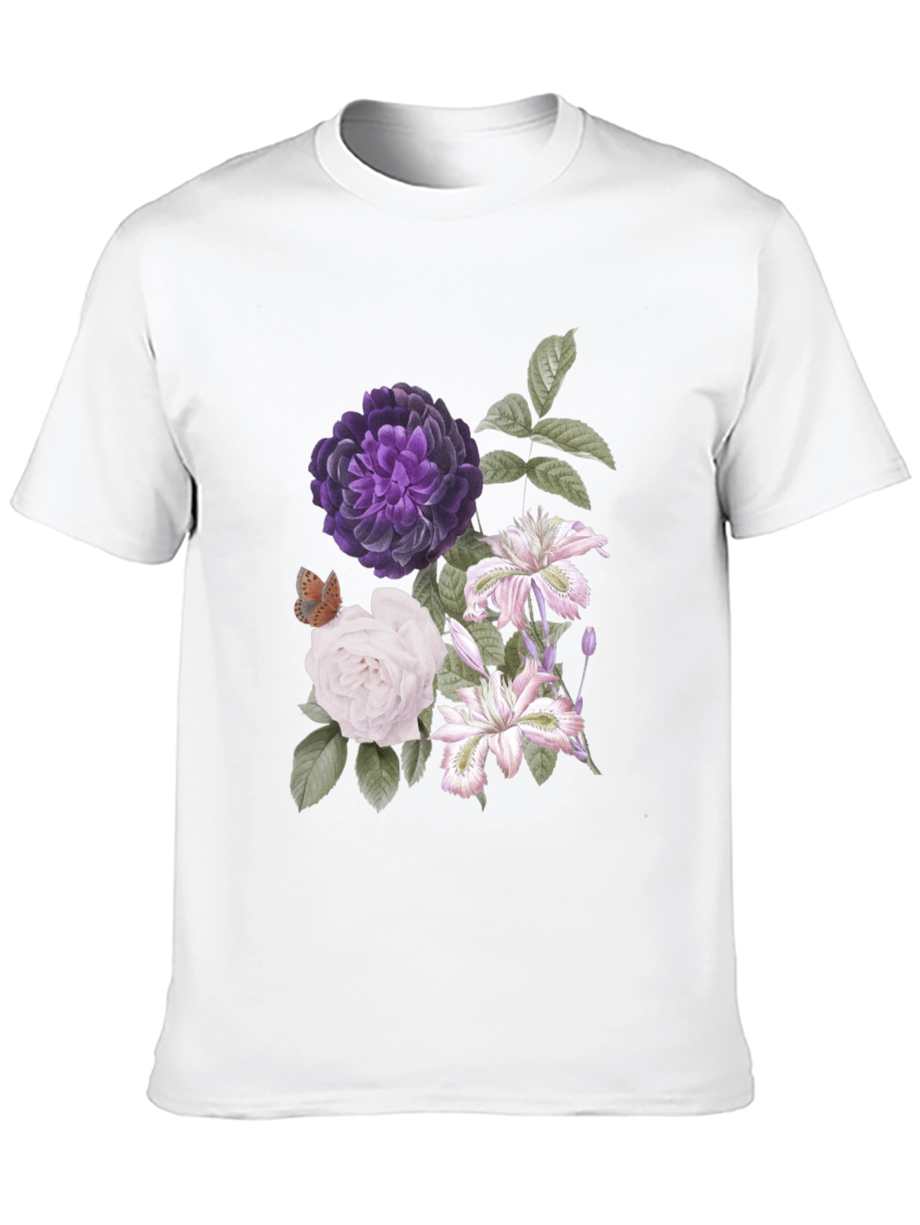 Floral Print Black T-Shirt