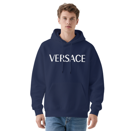 Simple Versace Letter Minimalist Oversized Comfort Hoodie, Unisex Basic Wear