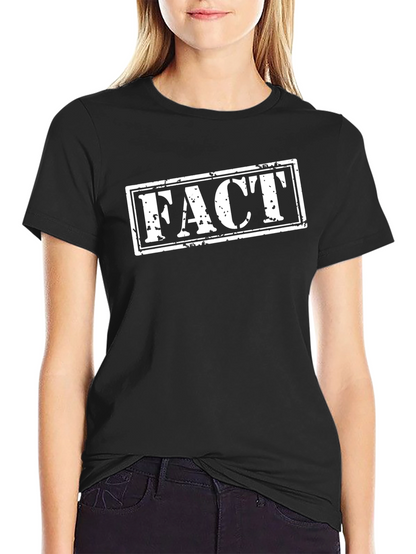 Mens Black FACT Graphic T-Shirt