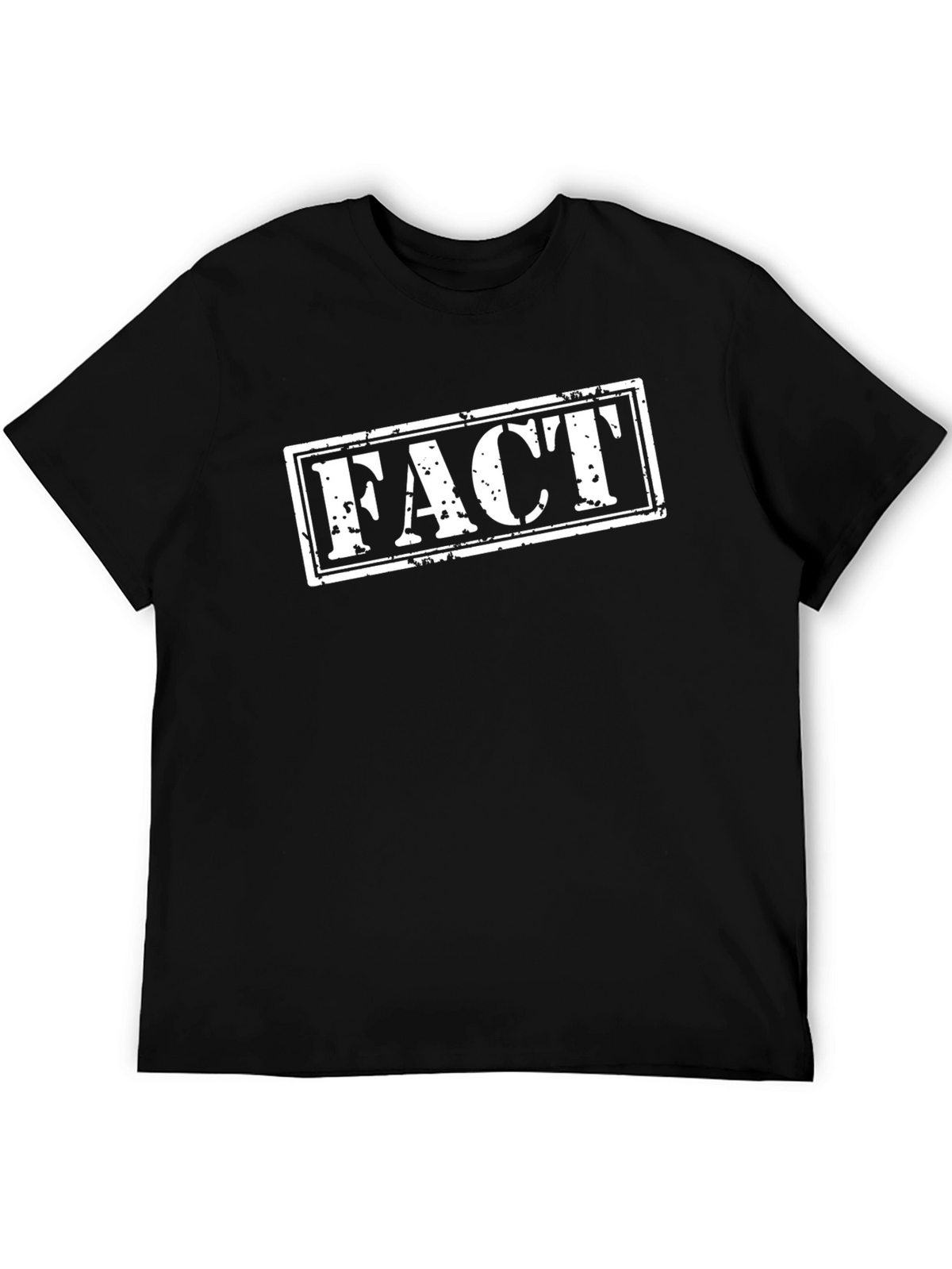 Mens Black FACT Graphic T-Shirt