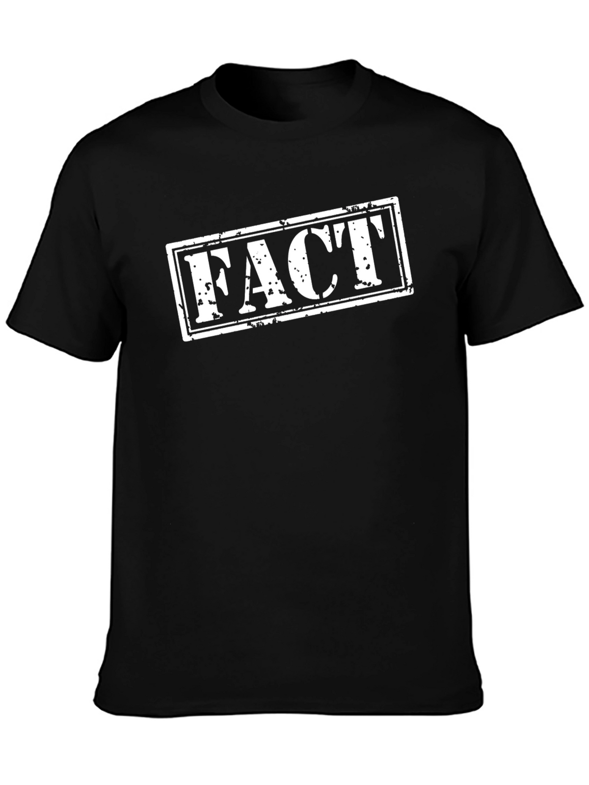 Mens Black FACT Graphic T-Shirt