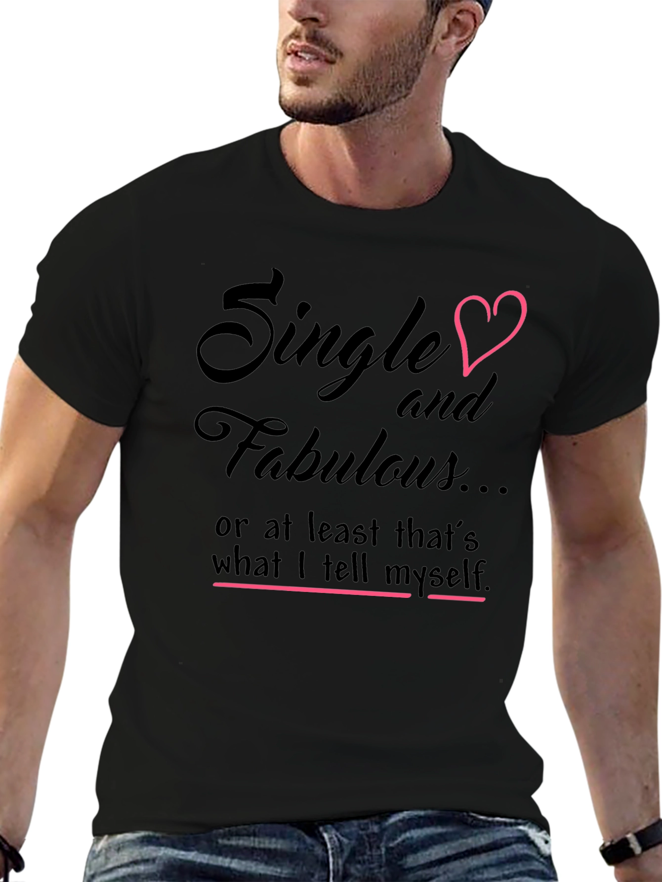 Single & Fabulous Graphic Tee - Black Cotton Shirt
