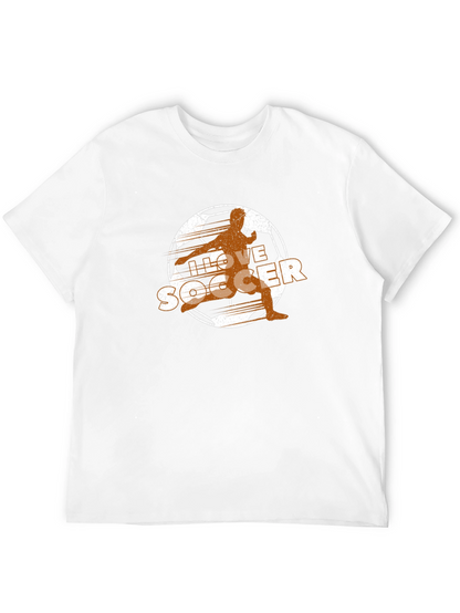I Love Soccer T-Shirt - Black Graphic Tee