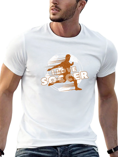 I Love Soccer T-Shirt - Black Graphic Tee
