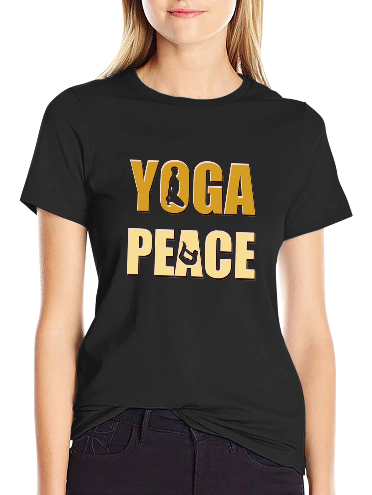 Yoga Peace Graphic Tee - Meditative Comfort
