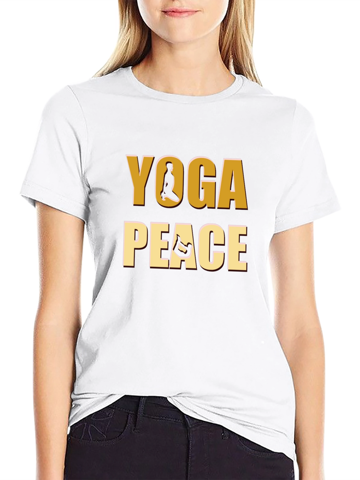 Yoga Peace Graphic Tee - Meditative Comfort
