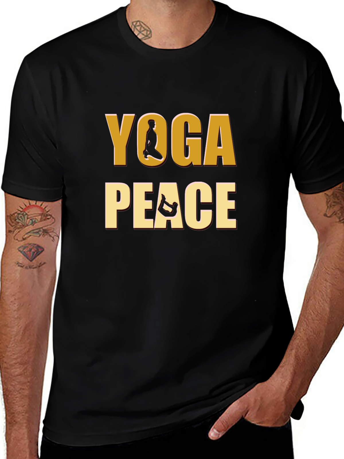 Yoga Peace Graphic Tee - Meditative Comfort