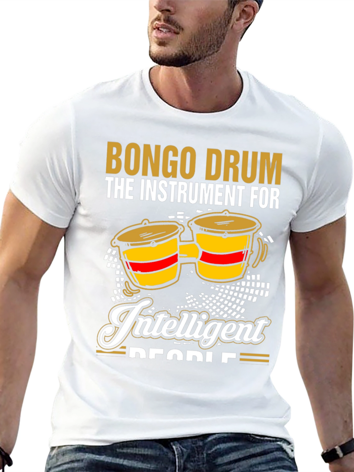Bongo Drum Intelligent People Graphic Tee