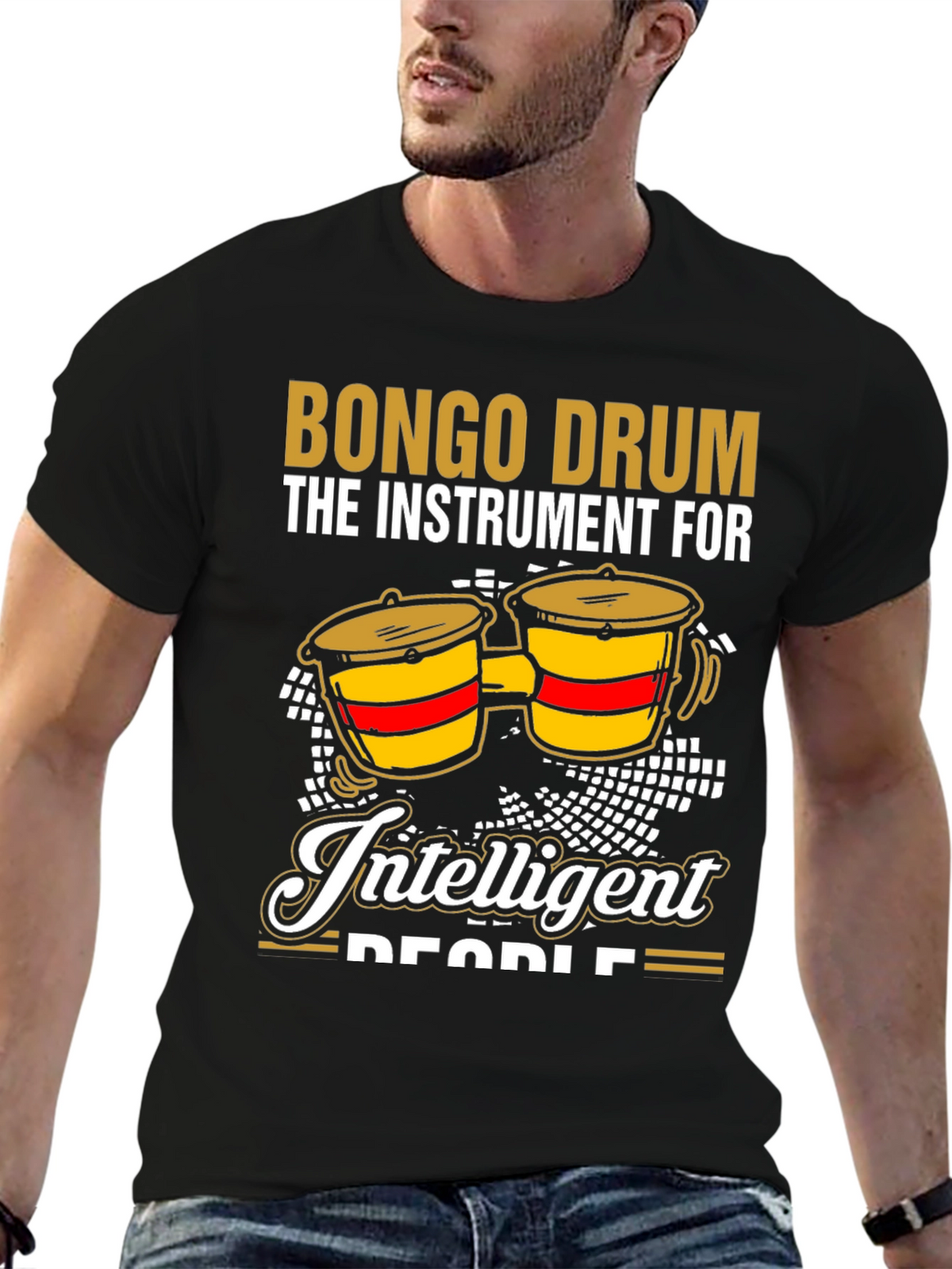 Bongo Drum Intelligent People Graphic Tee