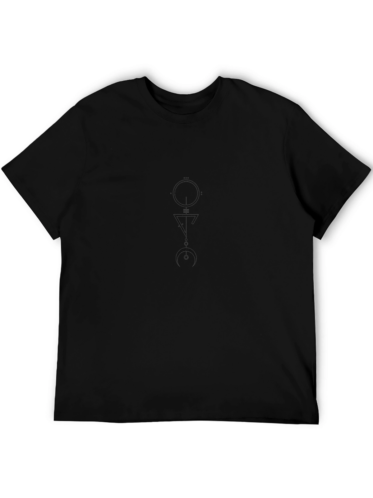 Minimalist Black T-Shirt with Subtle Graphic