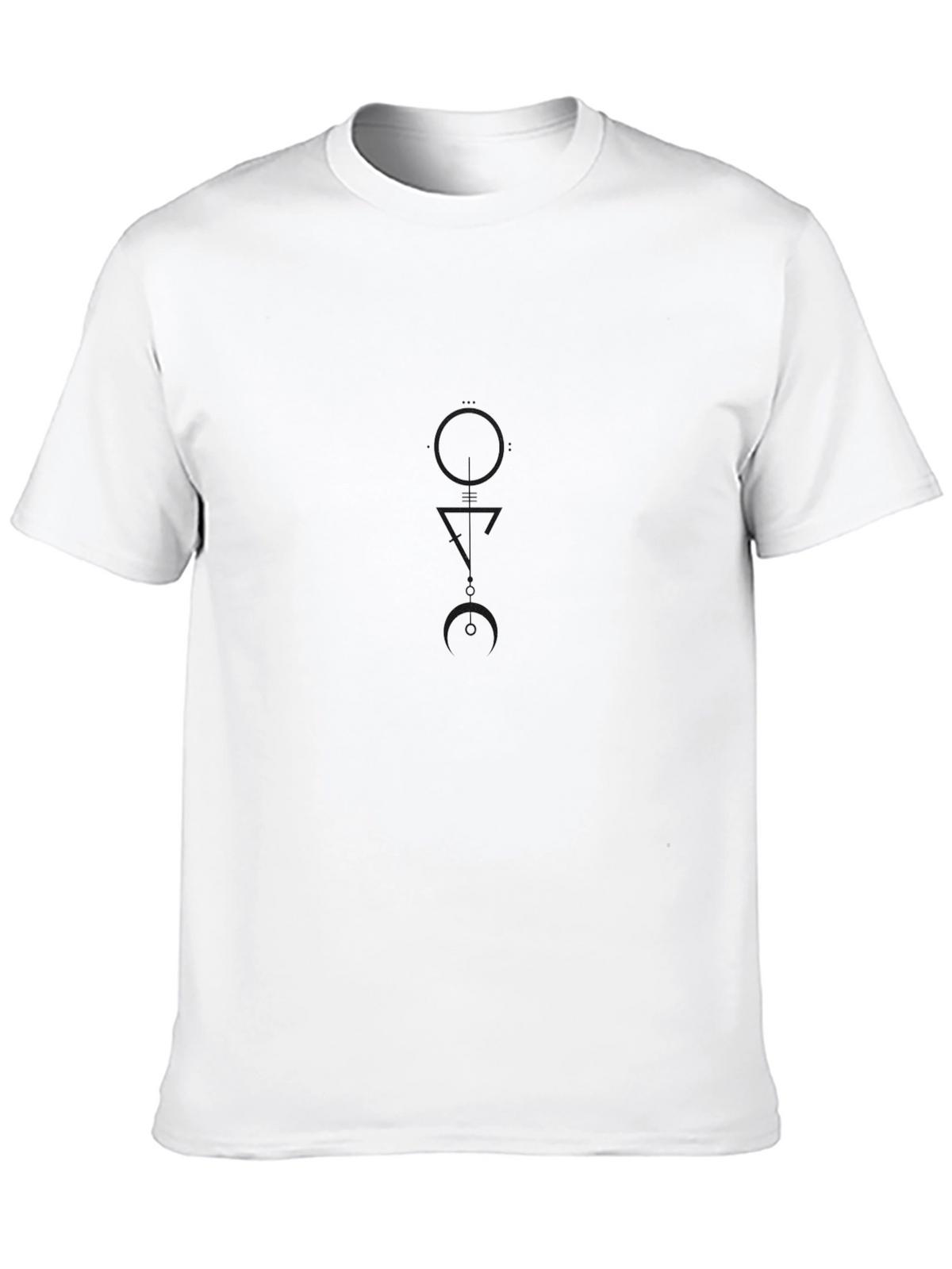 Minimalist Black T-Shirt with Subtle Graphic