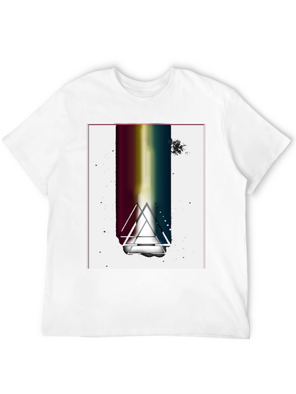 Abstract Graphic Tee - Black Cotton Blend