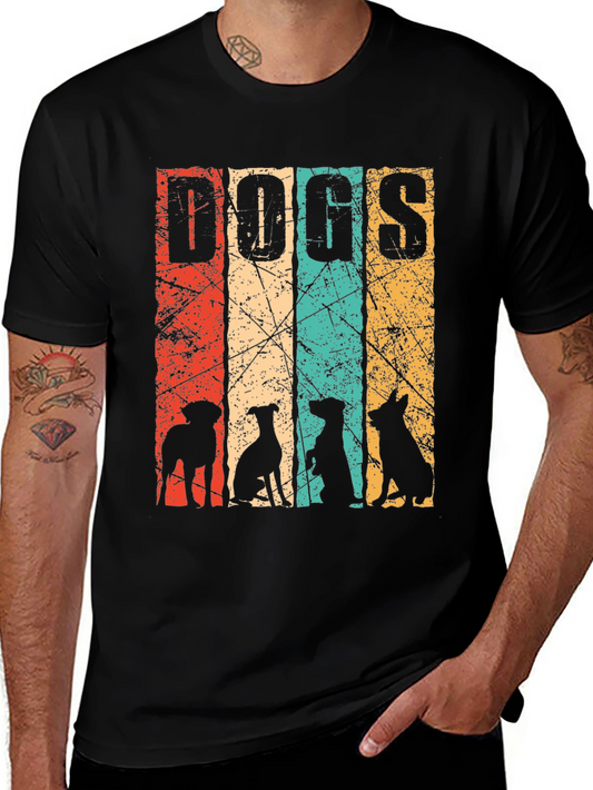 Retro Dogs Graphic Tee - Vintage Style Comfort