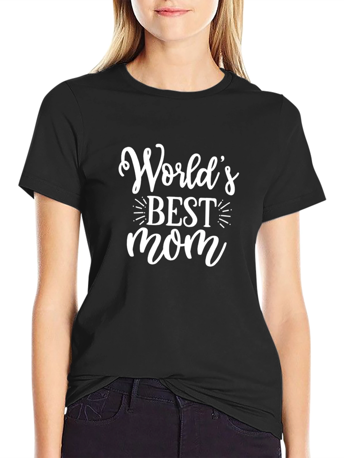 Worlds Best Mom T-Shirt - Black Graphic Tee