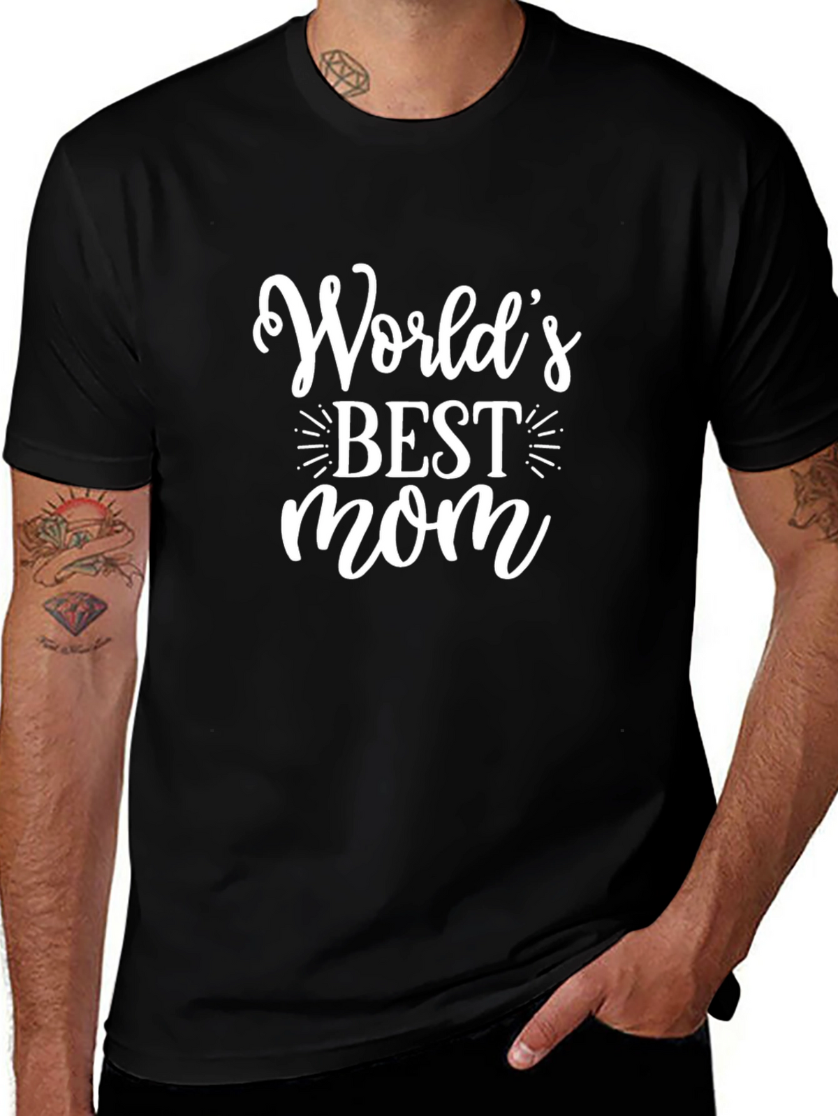 Worlds Best Mom T-Shirt - Black Graphic Tee