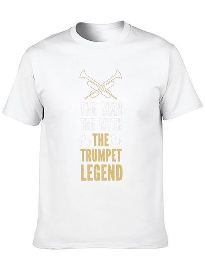 The Man The Myth Trumpet Legend Black T-Shirt