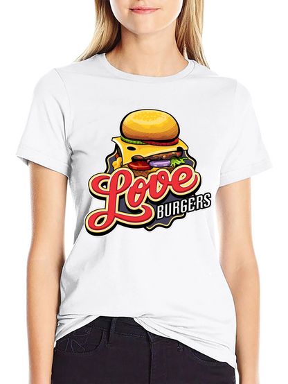 Love Burgers Graphic T-Shirt - Black