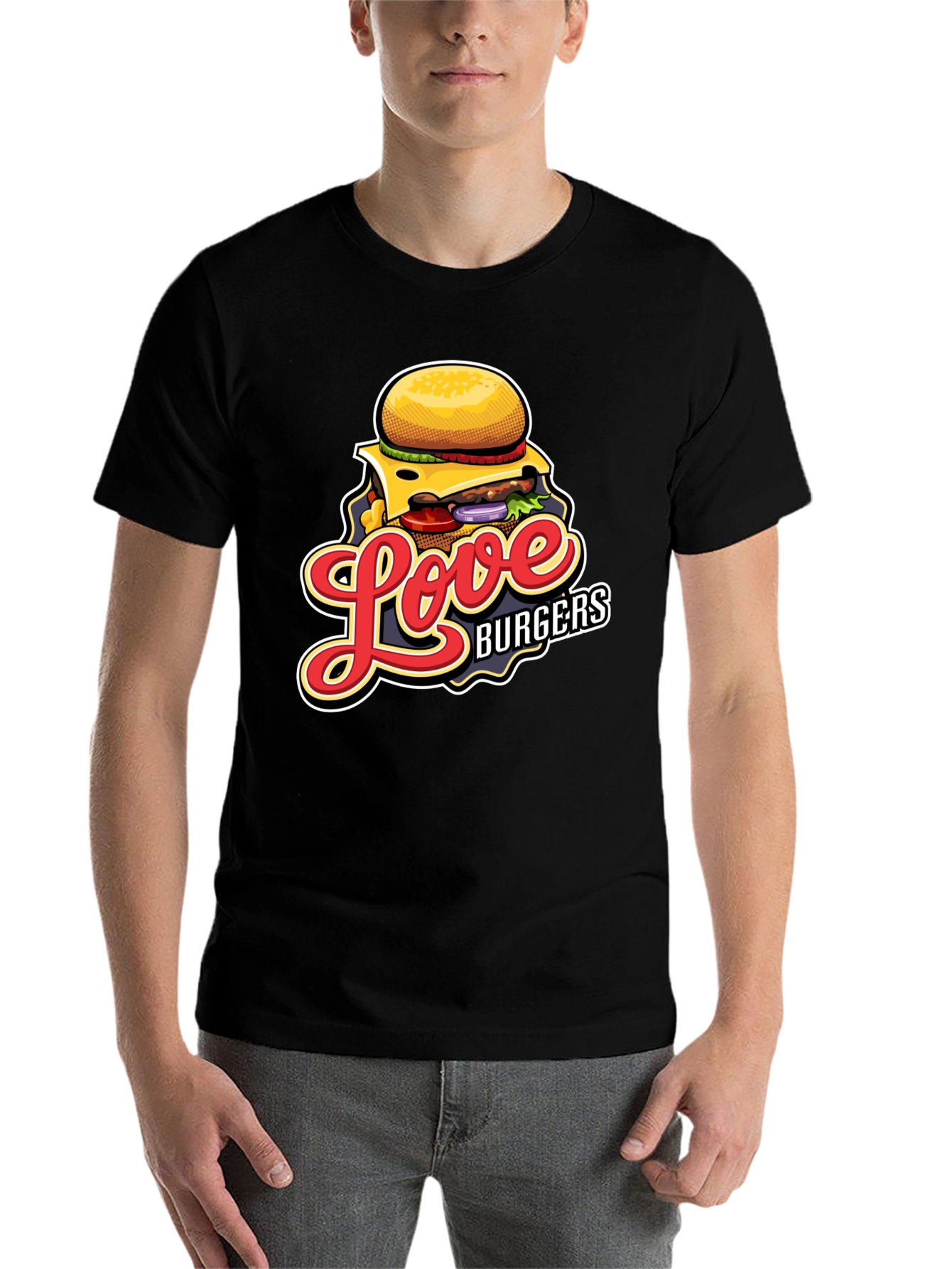 Love Burgers Graphic T-Shirt - Black