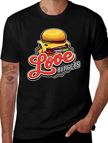 Love Burgers Graphic T-Shirt - Black