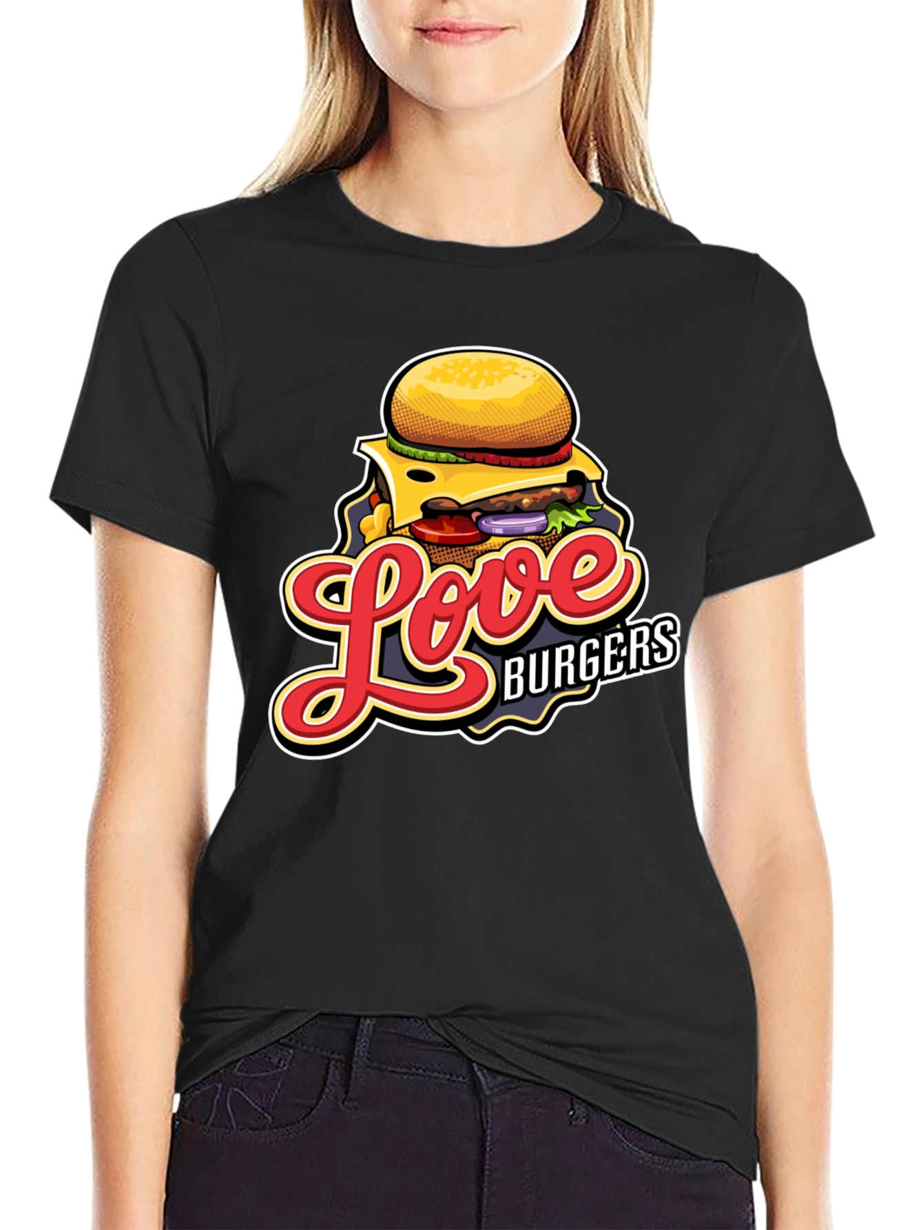 Love Burgers Graphic T-Shirt - Black