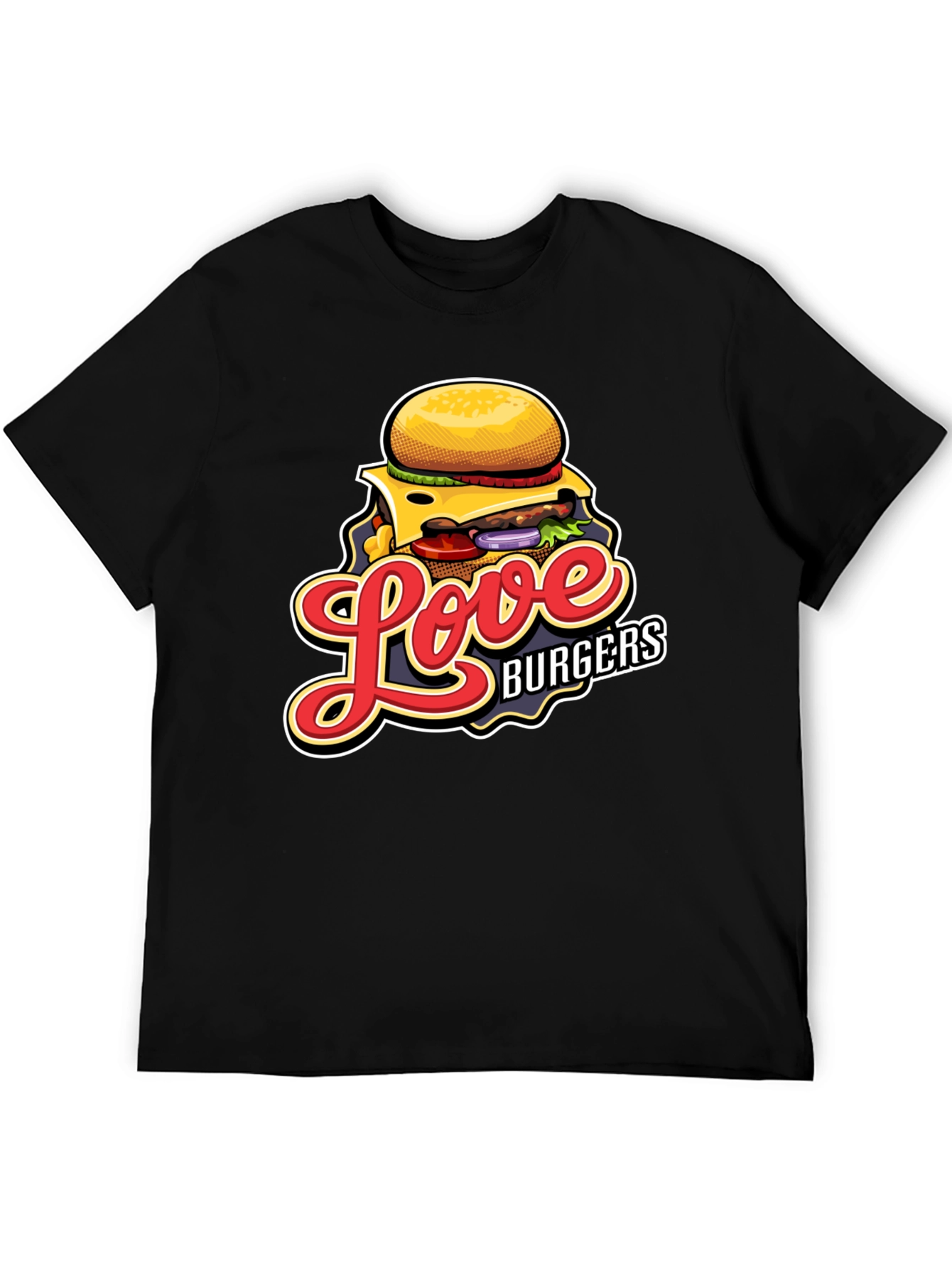 Love Burgers Graphic T-Shirt - Black