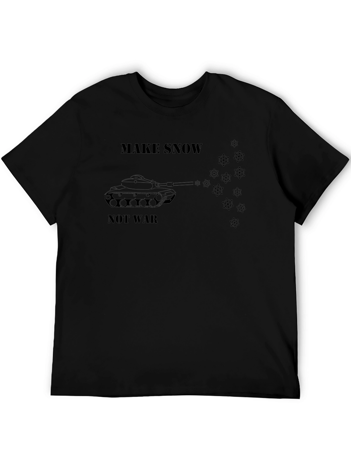 Make Snow Not War T-Shirt - Anti-War Tee