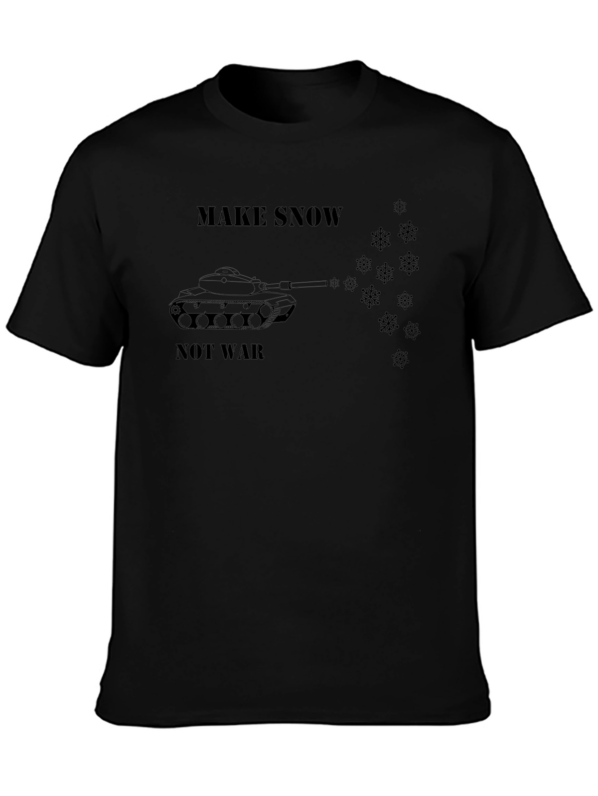Make Snow Not War T-Shirt - Anti-War Tee
