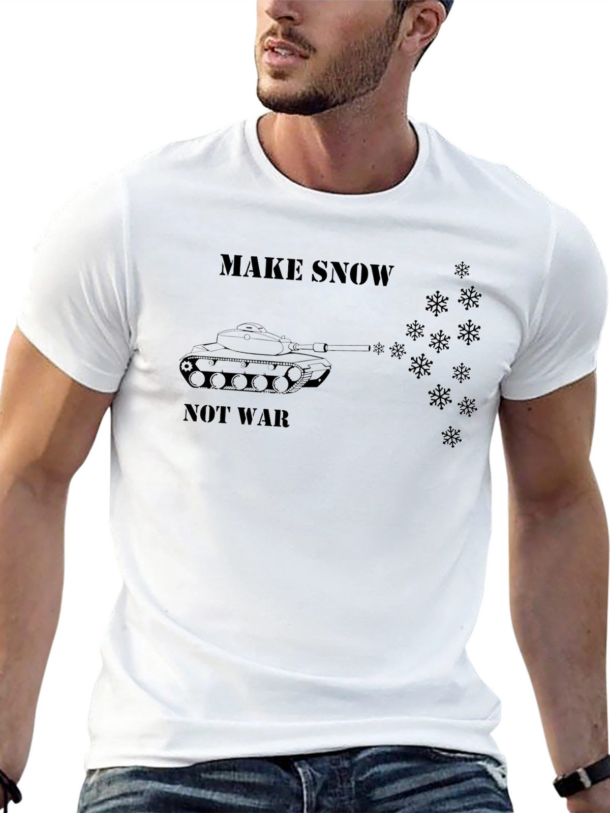 Make Snow Not War T-Shirt - Anti-War Tee