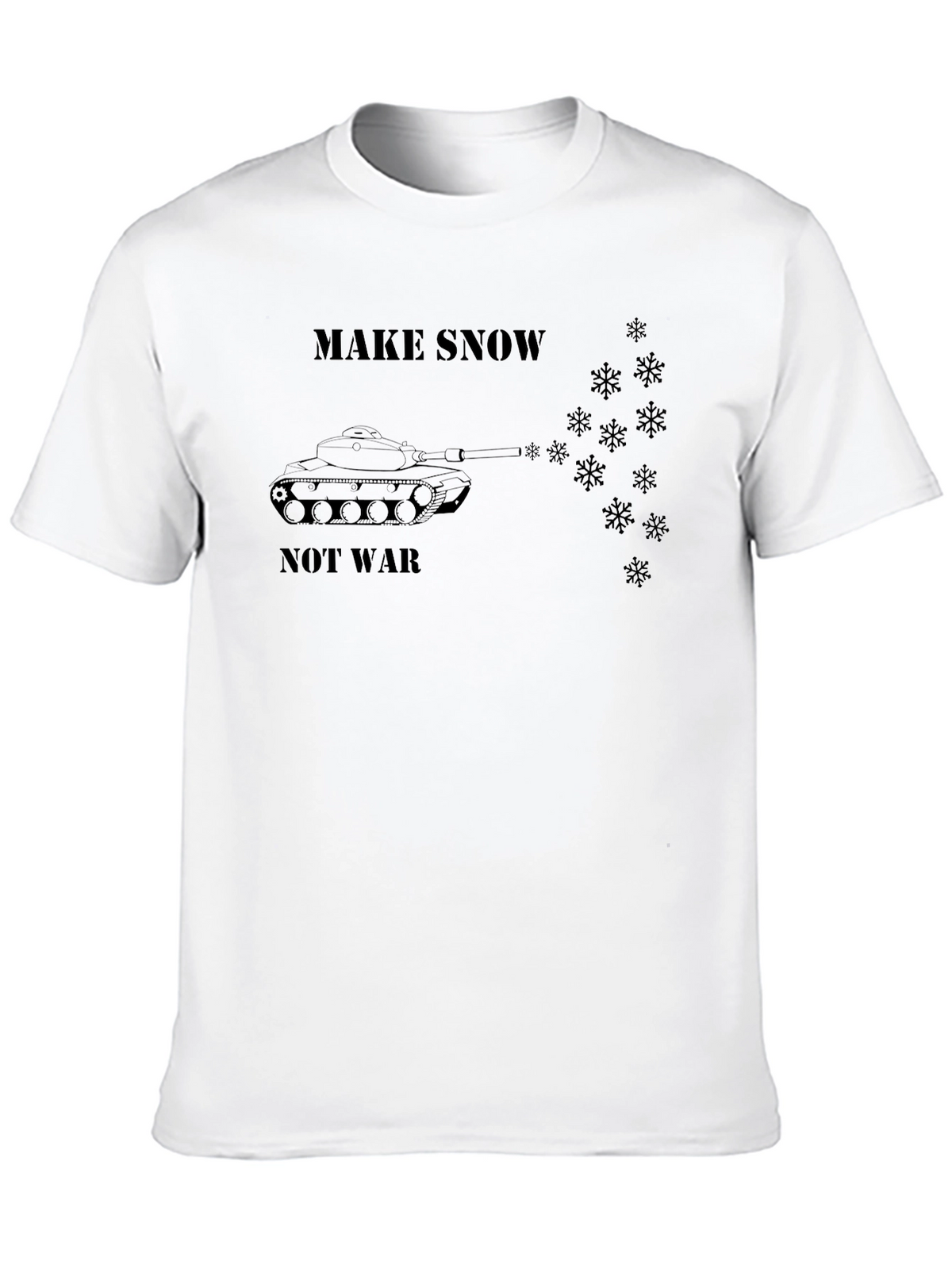 Make Snow Not War T-Shirt - Anti-War Tee