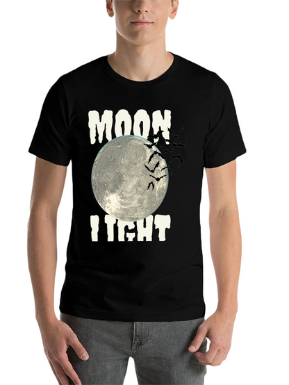 Moonlight Halloween Bats Graphic Tee