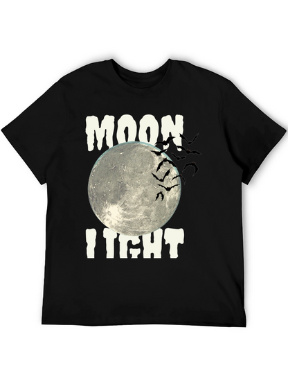 Moonlight Halloween Bats Graphic Tee