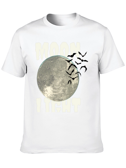 Moonlight Halloween Bats Graphic Tee