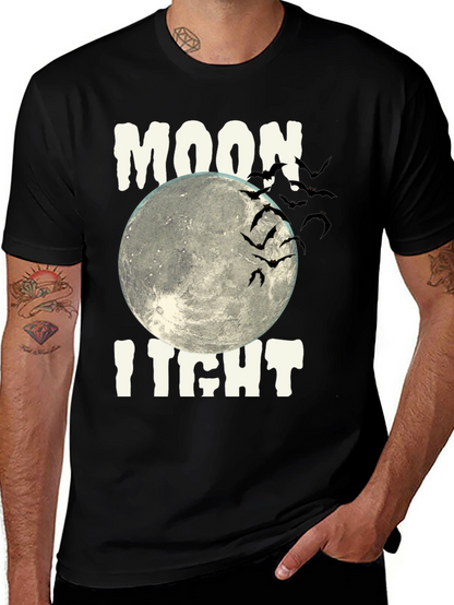 Moonlight Halloween Bats Graphic Tee