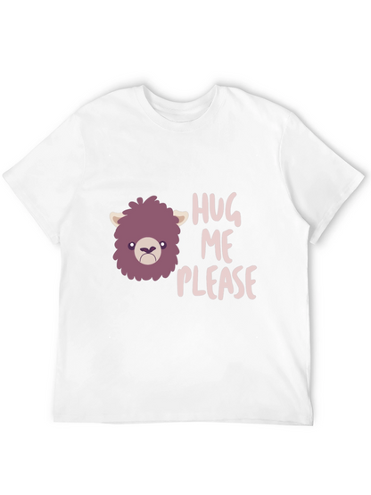 Hug Me Please Graphic Tee - Funny Llama T-Shirt