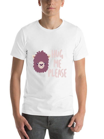 Hug Me Please Graphic Tee - Funny Llama T-Shirt