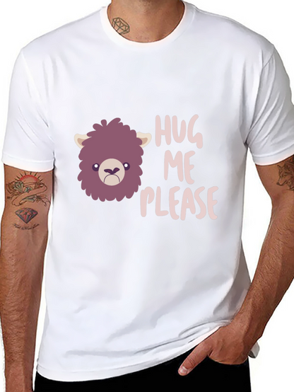 Hug Me Please Graphic Tee - Funny Llama T-Shirt