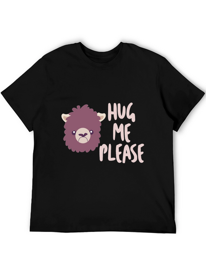 Hug Me Please Graphic Tee - Funny Llama T-Shirt
