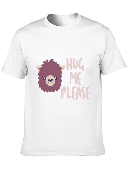 Hug Me Please Graphic Tee - Funny Llama T-Shirt