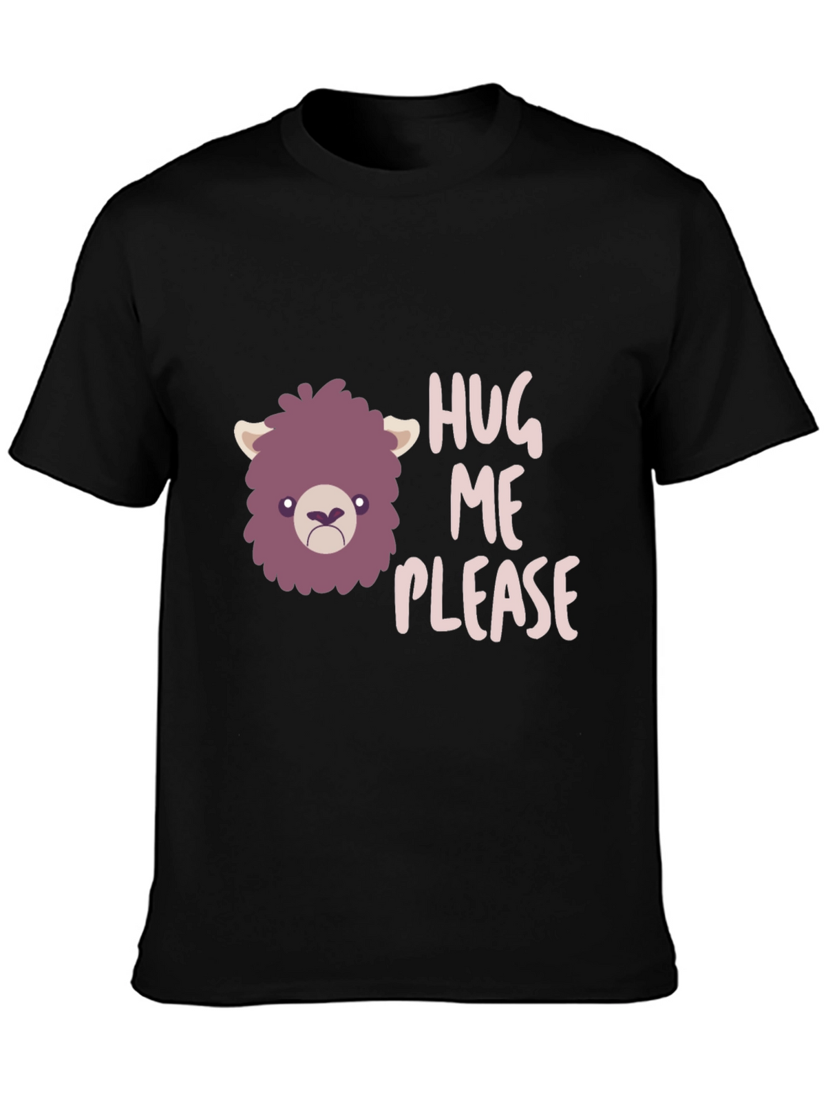 Hug Me Please Graphic Tee - Funny Llama T-Shirt