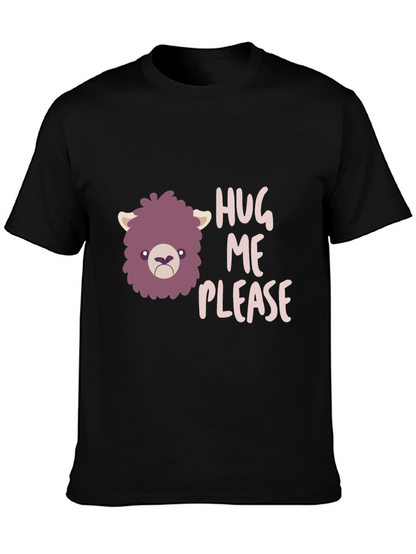 Hug Me Please Graphic Tee - Funny Llama T-Shirt
