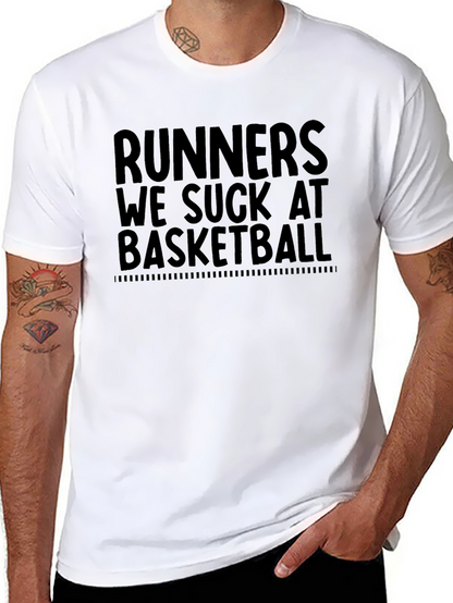 Runners We Suck At Basketball Graphic Tee