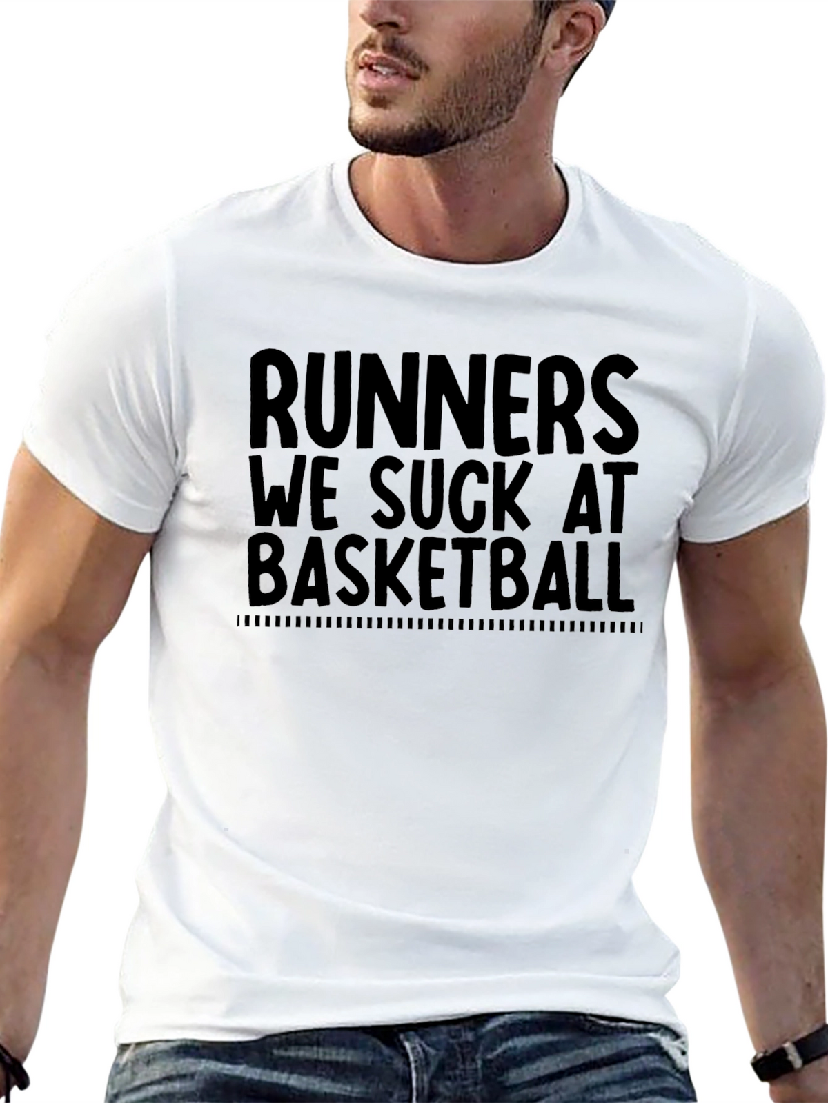 Runners We Suck At Basketball Graphic Tee