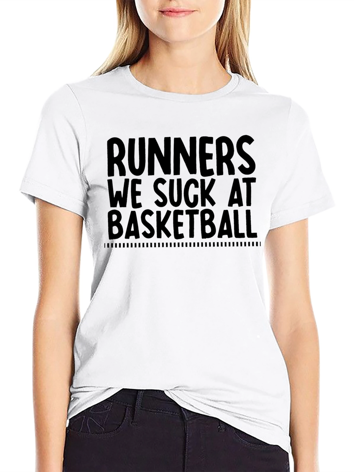 Runners We Suck At Basketball Graphic Tee