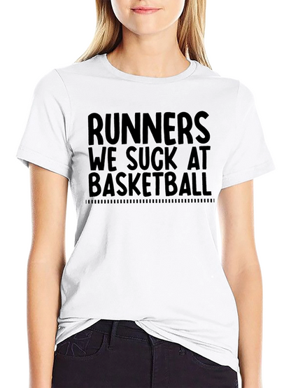 Runners We Suck At Basketball Graphic Tee