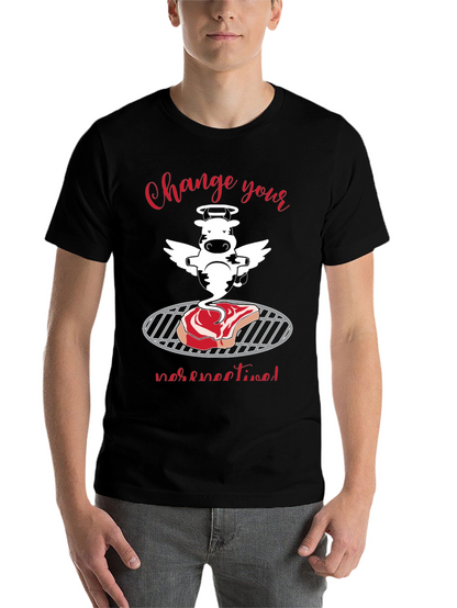 Funny Cow Angel Steak BBQ T-Shirt