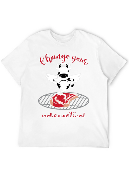 Funny Cow Angel Steak BBQ T-Shirt