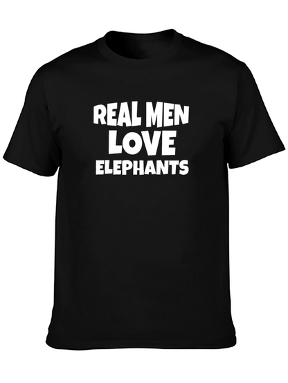 Real Men Love Elephants Graphic Tee