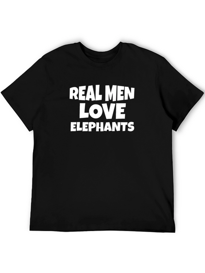 Real Men Love Elephants Graphic Tee