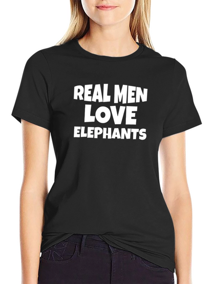 Real Men Love Elephants Graphic Tee