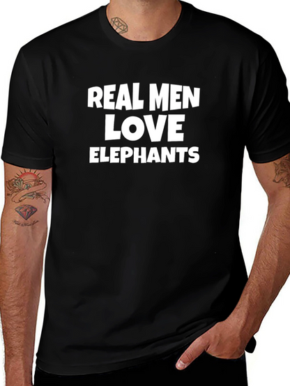 Real Men Love Elephants Graphic Tee